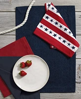 Tableau Stars and Stripes Americana Set of 4 Napkins, 8.25" x 8.25"