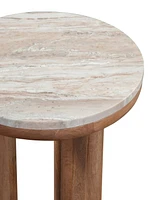 Sidney 22" Round Toronto Marble Top End Table