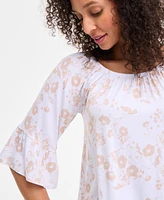Style & Co Petite Morning Glories Convertible Top, Exclusively at Macy's