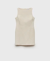 Mango Women's Short Tweed Dress