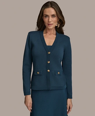 Donna Karan New York Women's Knit Button-Front Cardigan