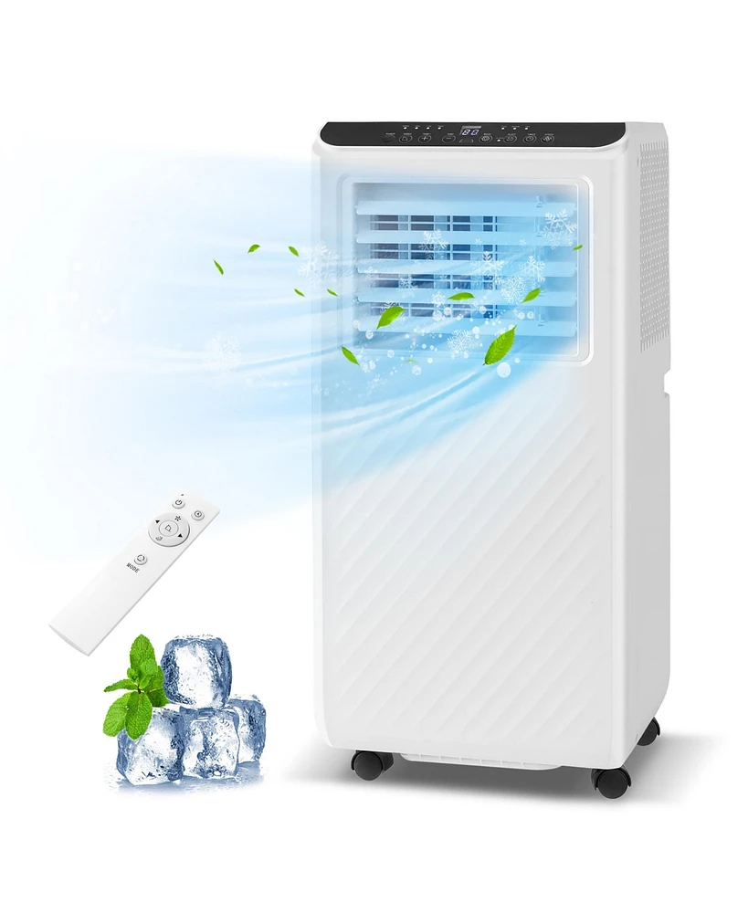 Gymax 8000 Btu Portable Air Conditioner 3 in 1 Floor Ac Unit w/ Fan & Dehumidifier Quiet Air Cooler