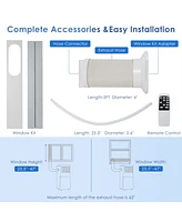 Gymax 3-in-1 Portable Air Conditioner 10,000 Btu Ashrae Air Cooler w/ 24H Timer
