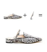 Alterre Women's Python Twiggy Customizable Pointed Loafer Slides