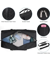 Urtala Travel Duffle Bag for Men, Weekender Women with Toiletry Bag, Carry On Overnight 17.3 inch Laptop Compartment (Black)