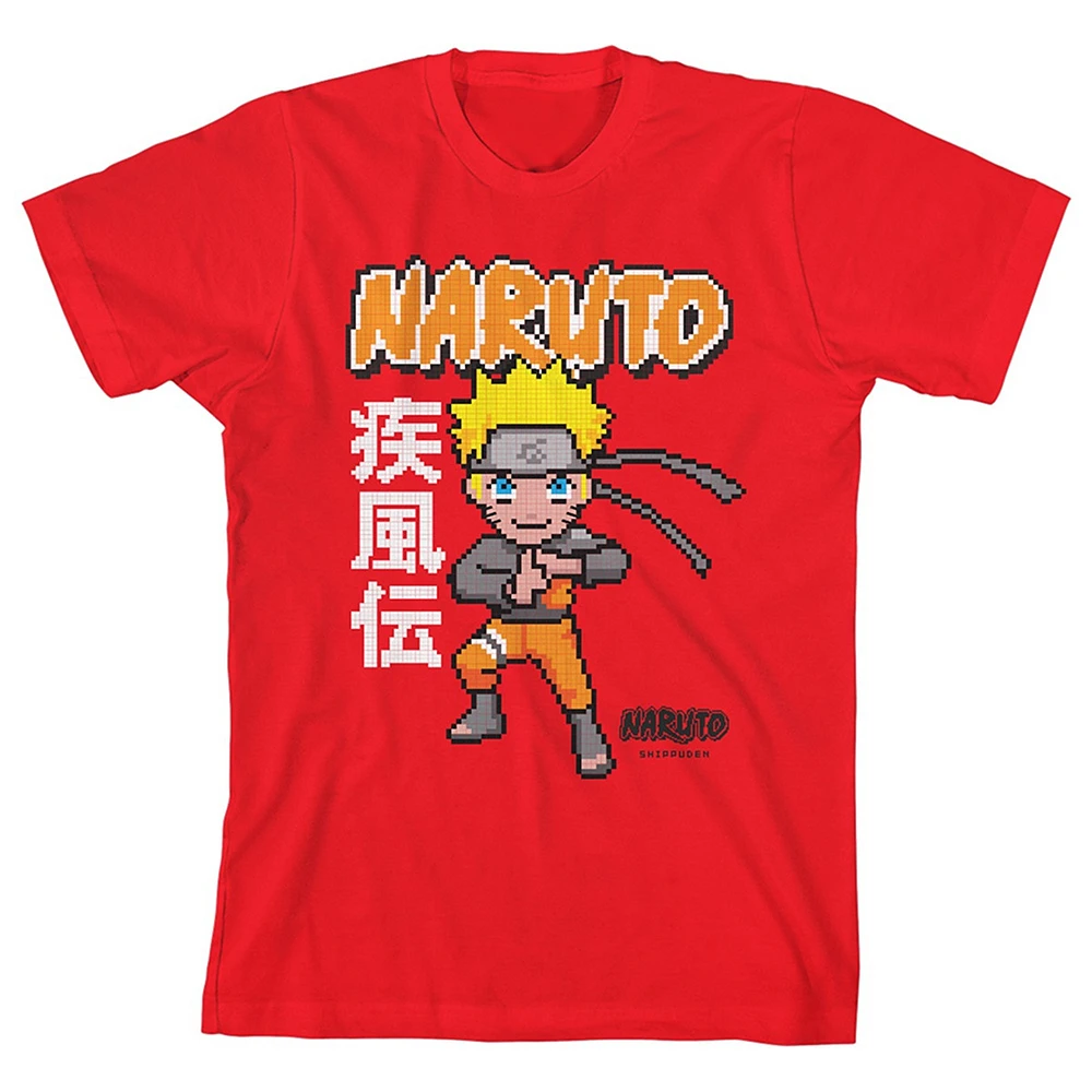 Naruto Boys Shippuden Pixel Character Youth Red Graphic