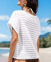 Cupshe Women's Soft Luxe White Cover-Up Top