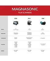 Magnasonic 25MP Film Scanner with Large 5" Display & Hdmi, Long Tray Slide Film Holders, Converts 35mm/126/110/Super 8 Film & 135/126/110 Slides into
