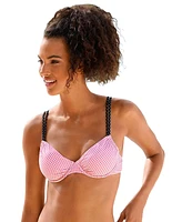 Lascana Women's Gingham Underwire Bikini Swimsuit Top