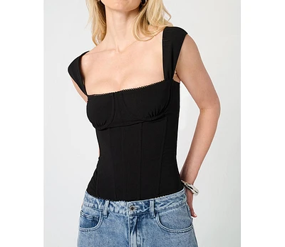 WeWoreWhat Women's Ruched Cup Corset