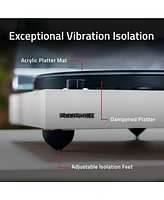 Fluance RT81+ Turntable (White) and Ai81 Tower Speakers (Lucky Bamboo) Bundle: High Fidelity Vinyl Playback & Powerful Stereo Sound, Integrated Amplif