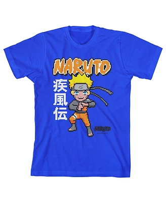Naruto Boys Shippuden Pixel Character Youth Royal Blue Graphic