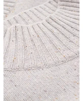 Celtic & Co. Women's Flecked Patch Pocket Funnel Neck Sweater