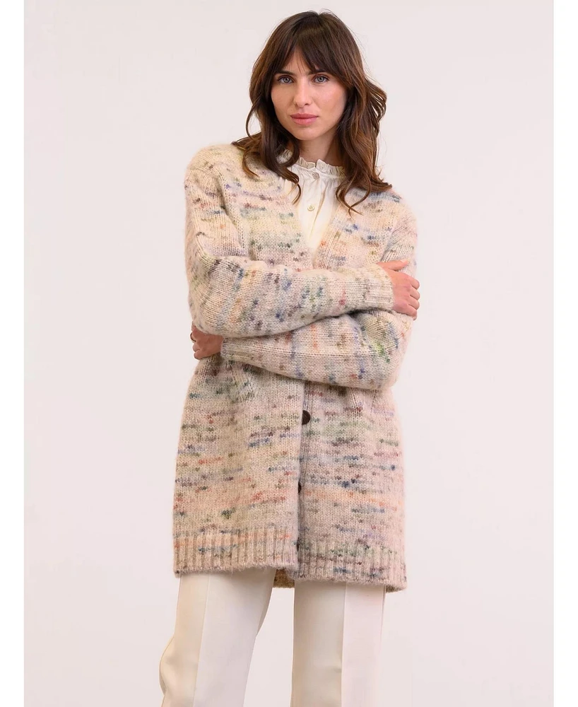 Celtic & Co. Women's Slouch Longline Button Cardigan