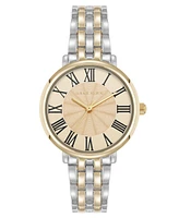 Anne Klein Women's Quartz Round Roman Numeral Two-Tone Metal Alloy Watch
