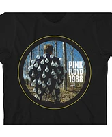 Pink Floyd Boys 1989 Delicate Sound Of Thunder Sticker Graphic Crew Neck Short Sleeve Black T-shirt-xl