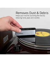 Fluance Vinyl Turntable and Record Accessory Kit With Record And Stylus Anti-Static Carbon Fiber Brushes