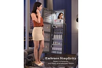Vlsrka Full-length Mirror Jewelry Cabinet Standing with Lights
