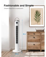 Ltmate Global Inc. Tower Fan with Remote, 46 Inch Oscillating Fan with 24-Hour Timer, Quiet Floor Fan with 3 Modes & 3 Speeds Settings, Sleep Light Of