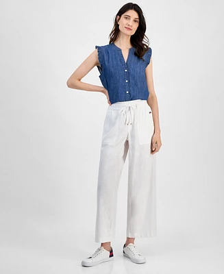 Tommy Hilfiger Women's Drawstring Wide-Leg Pants