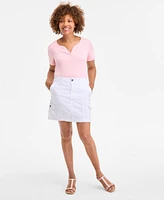Style & Co Women's Zig-Zag Cargo Pocket Skirt, Exclusively at Macy's