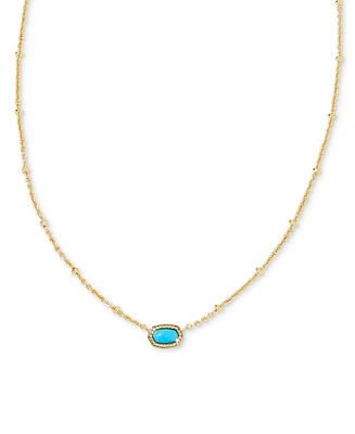 Kendra Scott 14k Gold-Plated Turquoise Magnesite Pendant Necklace, 15" + 4" extender