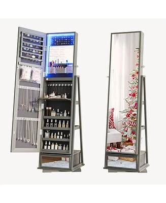 Vlsrka 360° Rotating Led Jewelry Armoire