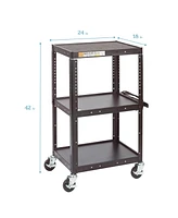 ECR4Kids Av Media Cart, Black