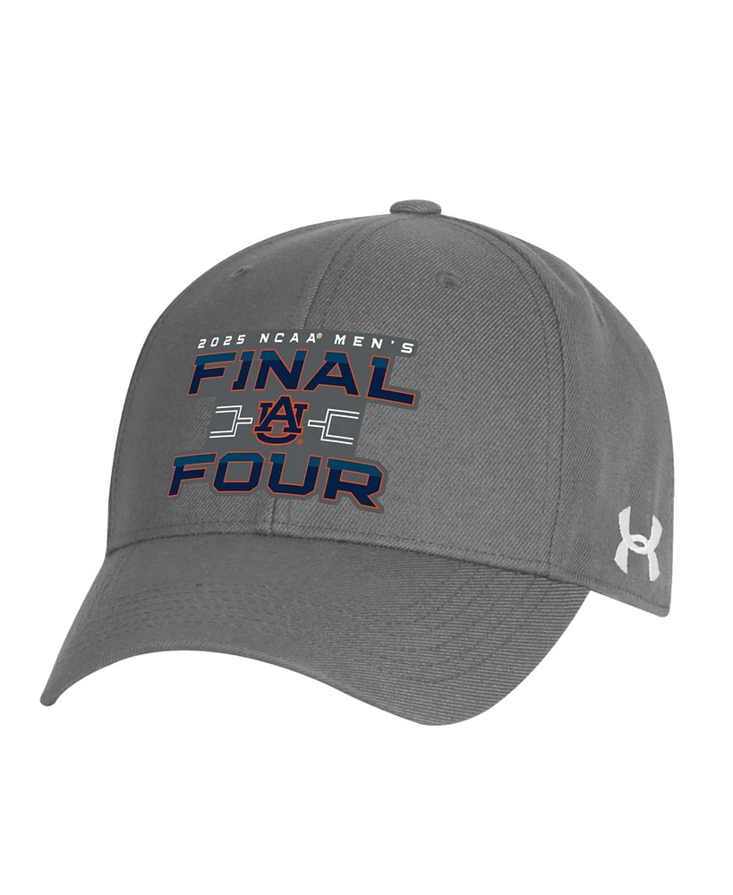 Under Armour Men's Graphite Auburn Tigers 2025 Ncaa Men's Basketball Tournament March Madness Final Four Adjustable Hat