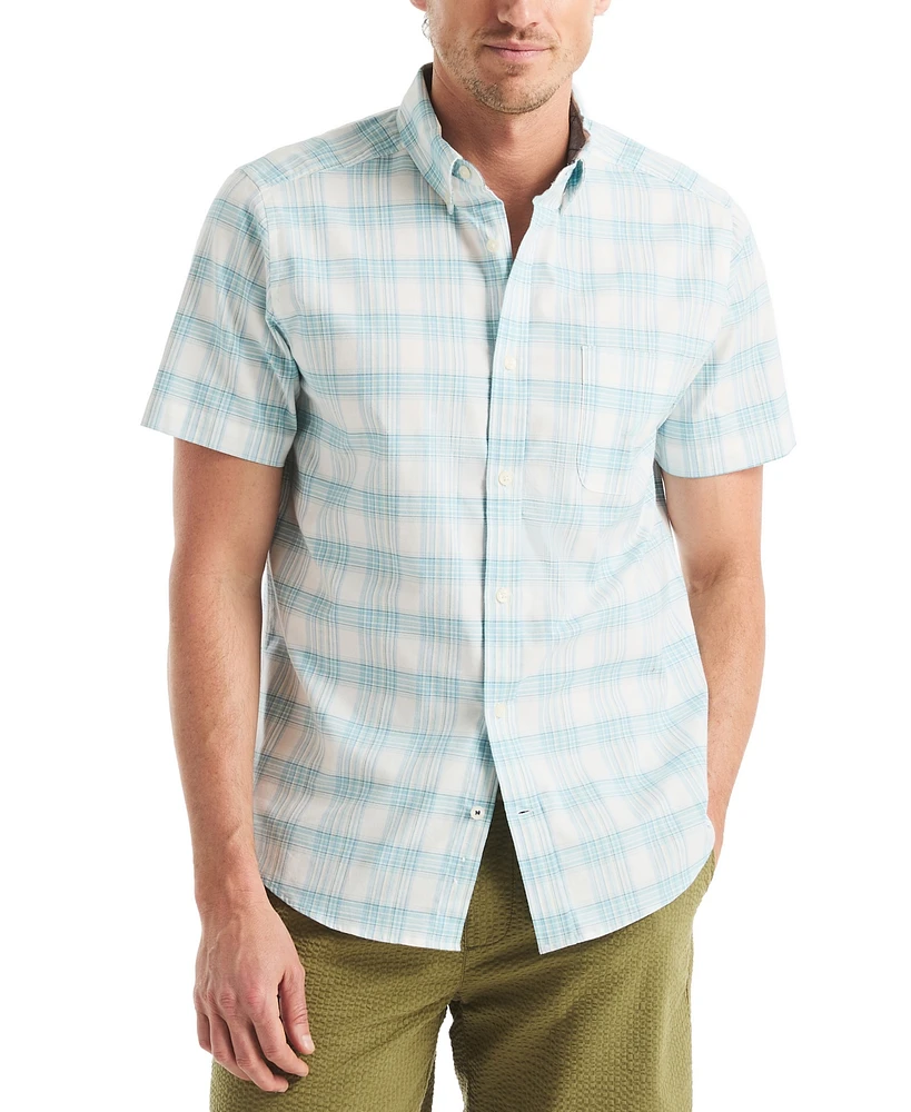Nautica Men's Classic-Fit Plaid Button-Down Oxford Shirt