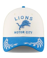 New Era Men's Cream/Blue Detroit Lions 2025 Nfl Draft 39THIRTY Flex Hat