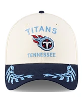 New Era Men's Cream/Navy Tennessee Titans 2025 Nfl Draft 39THIRTY Flex Hat