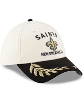 New Era Men's Cream/Black Orleans Saints 2025 Nfl Draft 39THIRTY Flex Hat