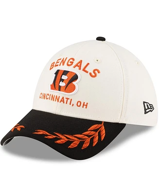 New Era Men's Cream/Black Cincinnati Bengals 2025 Nfl Draft 39THIRTY Flex Hat