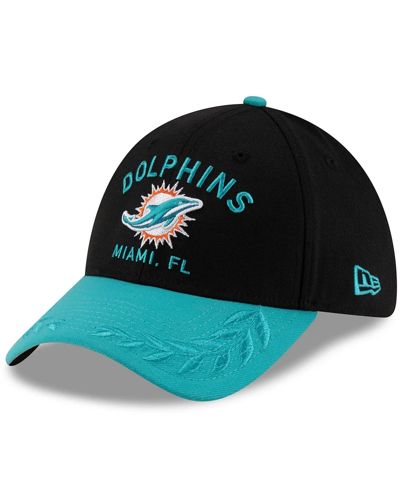 New Era Men's /Aqua Miami Dolphins 2025 Nfl Draft 39THIRTY Flex Hat