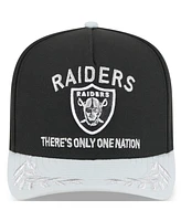 New Era Men's Black/Silver Las Vegas Raiders 2025 Nfl Draft A-Frame 9FIFTY Snapback Hat