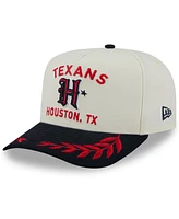 New Era Men's Cream/Navy Houston Texans 2025 Nfl Draft A-Frame 9FIFTY Snapback Hat