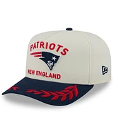 New Era Men's Cream/Navy New England Patriots 2025 Nfl Draft A-Frame 9FIFTY Snapback Hat