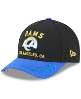New Era Men's Black/Royal Los Angeles Rams 2025 Nfl Draft 9FORTY A-Frame M-Crown Adjustable Hat
