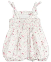 Rare Editions Baby Girls Floral-Print Bubble Romper & Hat, 2 Piece Set