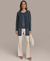 Donna Karan New York Women's Sequin Embellished Long Cardigan