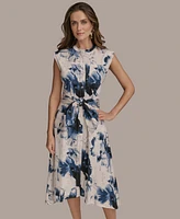 Donna Karan New York Women's Printed Tie-Front Dress