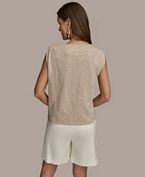 Donna Karan New York Women's Sequin Embellished Sleeveless Top