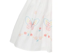 Rare Editions Baby Girls Butterfly Embroidered Dress