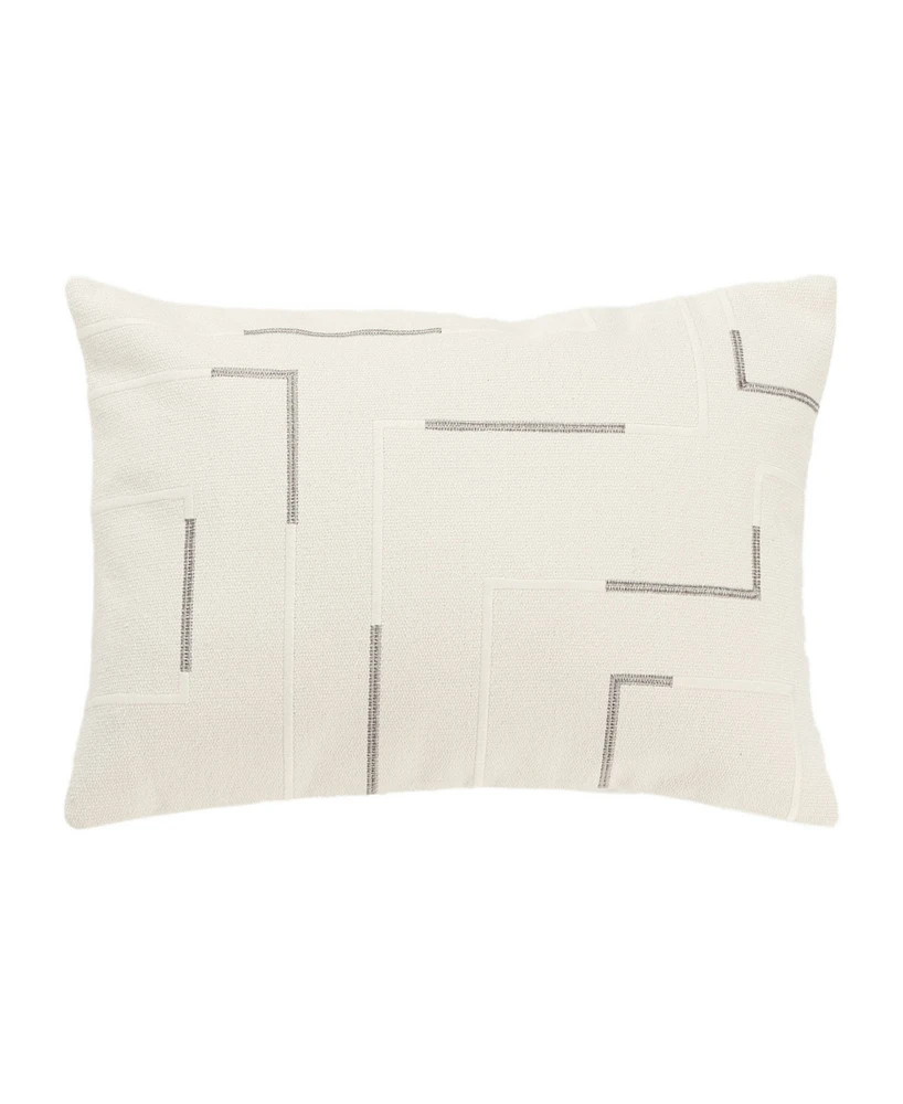Rizzy Home Glam Striped Woven Decorative Pillow