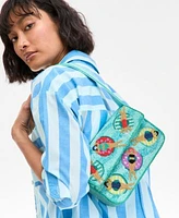 On 34th Womens Cotton Striped Shirt Pull On Shorts Beaded Shoulder Bag Puffy Teardrop Stud Earrings Exclusively At Macys