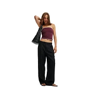 Cotton On Women's Elle Linen Wide Leg Suiting Pant