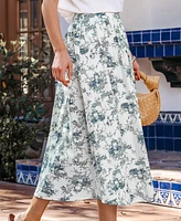Cupshe Women's French Countryside Toile Maxi Skirt