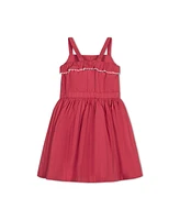 Hope & Henry Little Girls Organic Sleeveless Button Front Ruffle Sundress