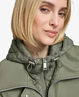 Andrew Marc Women's Ryder Rain Shell Zip-Up Parka